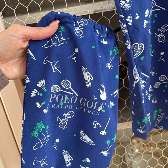 POLO golf shorts nwt 36. Martini Palm tree golf cart tennis racket. Pickle ball